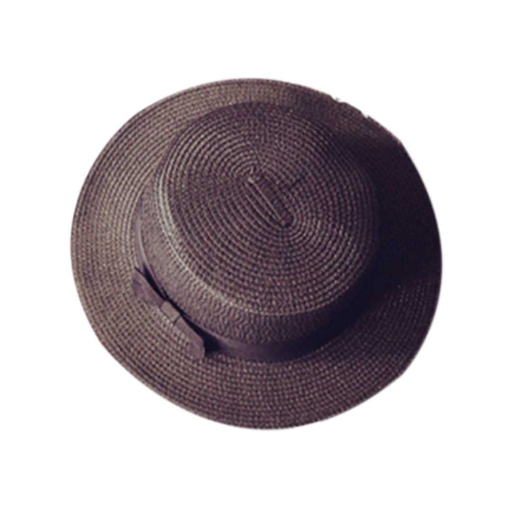 Flat Straw Hat Small Brim Sun Hat Women 