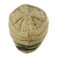 thumbnail image 3 of NYFASHION101 Warm Soft Stretch Cable Knit Camo Cuff Slouchy Beanie - Camel, 3 of 3
