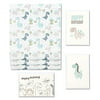 Dinosaur Wrapping Paper with Matching Cards - Premium Happy Birthday Wrapping Paper for Boys and Girls includes 3 Folded Sheets 30 x 20 inches and 3 Coordinating Gift Cards Great for Three R