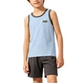 thumbnail image 5 of SGFCWSX Boys 2 Piece Outfits Sleeveless Tank Top and Shorts Set Summer Casual Breathable Soft Playwear Sky Blue Size 10, 5 of 9