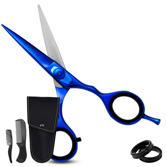 Tijeras para barba y bigote ONTAKI 5.5 Japanese Steel Blue