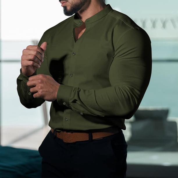 army green dress shirt &SONS Sunday Shirt Army Green XL