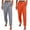 01-Orange, variant on DJskiyers Joggers for Women High Waist Workout Yoga Sweatpants Plus Size Warm Lounge Pants with Pockets 2 Pc