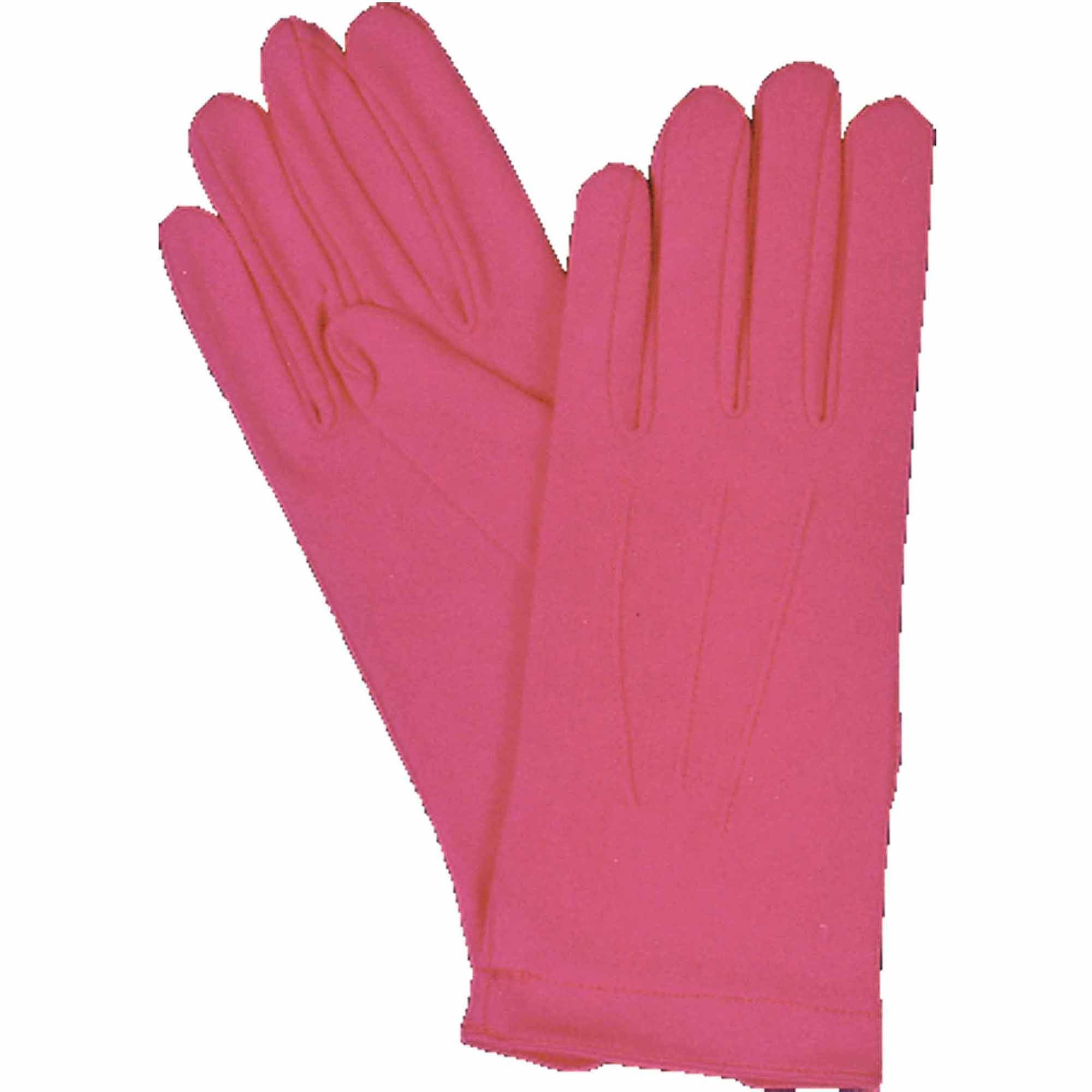Hot Pink Nylon Gloves with Snap Child Halloween Accessory