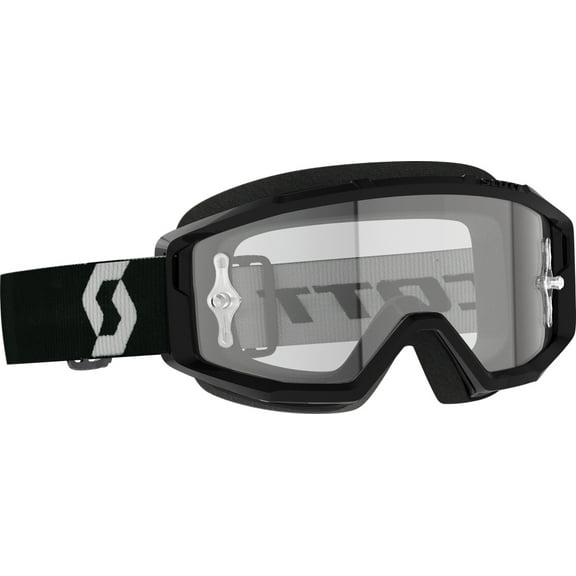 Scott Primal Clear MX Offroad Goggles Black/White w/Clear Lens