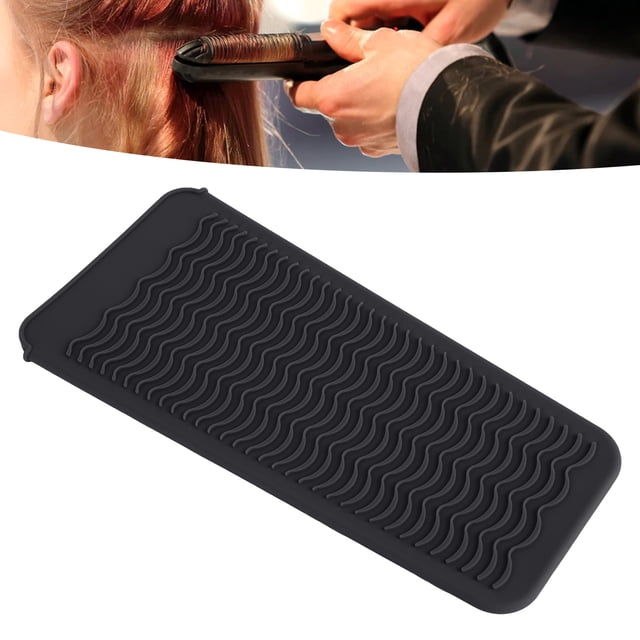Heat Resistant Mat for Curling Irons, Silicone Pouch for Curling Irons, Hair Straightener, Flat Irons, Hairdressing Tool, Non Slip Surface Storage Bag, Curling Iron Holder