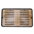 thumbnail image 2 of TOPINCN Serving Tray, Teapot Mat Tea Accessories Bamboo Panel Durable Melamine Base For Home Office, 2 of 8