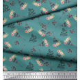 thumbnail image 2 of Soimoi polyester Crepe Fabric Text,Floral & Eiffel Tower Architectural Print Fabric by Yard 52 Inch Wide, 2 of 3