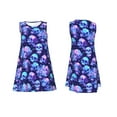 thumbnail image 7 of Honeii crystal Skull flower star Print Women's Sleeveless Dress, Loose Fit Casual Dress for Women, Summer Fashion Dress, 7 of 7