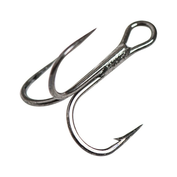 Mustad Fine Wire Treble Hook - Size: #16 (Black Nickel) 5pc