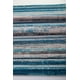 Tapis de tapis à Motif Abstrait Kensington Rayé en Ivoire Bleu, 3x10 (2'7" x 9'10", 80cm x 300cm) – image 4 sur 5