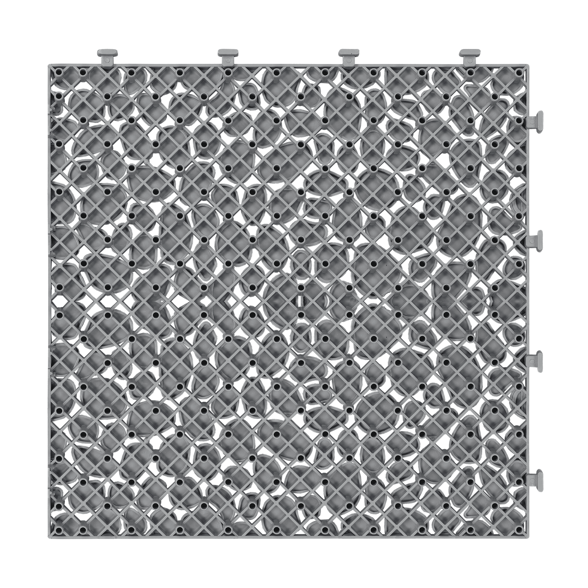 Gray Interlocking Deck Tiles Plastic Waterproof for Outdoor Bathroom Shower Balcony Porch Pack of 60