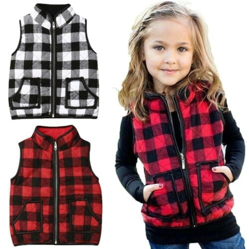 Toddler Kids Baby Girls Winter Warm Clothes Waistcoat Coat Outwear Jacket Tops 