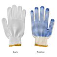 thumbnail image 2 of Guantes, guantes de trabajo antideslizantes de hilo de algodón con puntos de PVC para la construcción de jardinería mecánica de pintor, azul 12 pares Speravity AF000096-01, 2 of 7