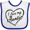 thumbnail image 3 of Inktastic I Love My Auntie in Black Chalk Heart Boys or Girls Baby Bib, 3 of 4