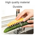 thumbnail image 1 of 2Pcs Flexible Vegetable Brush Kitchen Cleaning Brush Vegetable Fruit Washing Cleaning Brushes Pot Pan Dish Sponge ScrubberSilicone Dishwashing Brush Bendable Fruit Brush Potato Scrubber Carrot Brush, 1 of 12