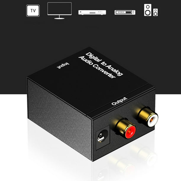 amx Convertisseur câble Coaxial ou fibre Optique à sortie RCA  stéréophonique, inlcu câble fibre optique