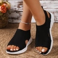 thumbnail image 2 of Rokment Womens Athletic Mesh Running Walking Nursing Tennis Sandals Lightweight Breathable Open Toe Orthopedic Slip on Sock Comfortable Memory Foam Casual Flat Summer Shoes Black Size 6.5, 2 of 5