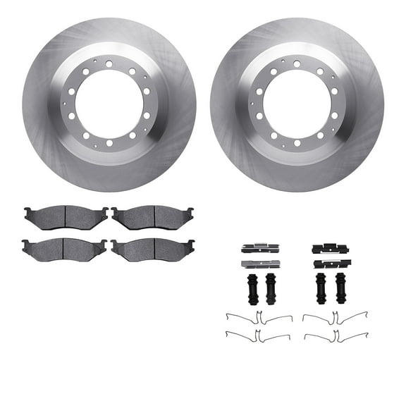 Dynamic Friction Company Rear Brake Rotors with 5000 Advanced Brake Pads includes Hardware 6512-40507