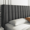 thumbnail image 5 of Renwick Upholstered Platform King Bed with Wing Side, Adult, Dark Gray, 5 of 9