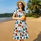 thumbnail image 4 of Easygdp Color Balls para Vestido Transpirable de Mujer, Vestido Suelto de Manga Corta con Pliegues y Bolsillos para el Verano, 4 of 6