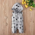 thumbnail image 2 of Odeerbi Baby Boys Clothes Baby Rompers Toddler Sleeveless Hooded Romper Kids Zipper Jumpsuit, 2 of 9