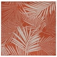 thumbnail image 2 of Safavieh Beach House Declan Botanical Indoor/Outdoor Area Rug, Orange/Ivory, 6'7" x 6'7" Square, 2 of 16