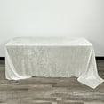 thumbnail image 2 of Your Chair Covers - 90 x 132 Inch Rect. Crushed Velvet Tablecloth Ivory, 2 of 5