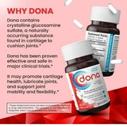 DONA Crystalline Glucosamine Sulfate, 750 Mg, Joint Supplement Pills for Knee Comfort & Joint Health Support, 750 Mg, 60 Count 3 Pack