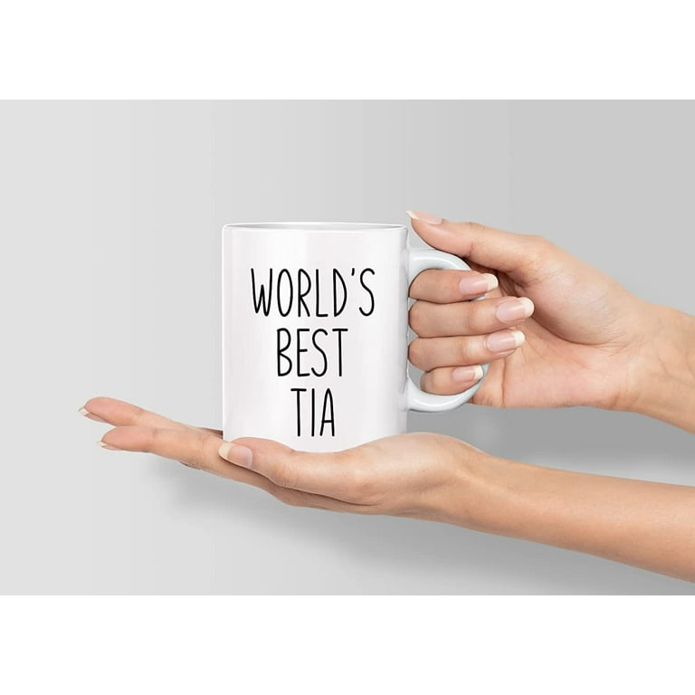 World's Best Tia Mug Minimalist Rae Dunn Style Minimalist Coffee Cup Aesthetic Ceramic Cups Milk Tea Water Beverages Porcelain Mugs for Home Kitchen
