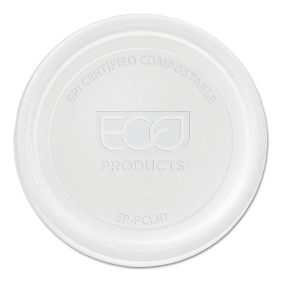 Eco-Products Clear Plastic Disposable Round Deli Container Lid, Eco-Friendly Compostable PLA Plastic Lid, Fits for 2-4 oz Container, Case of 2000