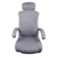 thumbnail image 2 of AMLESO Housse de Fauteuil de Bureau Polyester Lavable Doux pour Chaise d'Ordinateur Gris, 2 of 3
