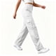 thumbnail image 3 of Pantalones Cargo Mujer Pierna Ancha Elástico Talle Alto Ligero Pantalones De Senderismo Casual Holgado Moda Ropa De Calle Y2k Trajes, 3 of 7