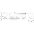 thumbnail image 2 of Laird Collection Four-Light Brushed Nickel Etched Glass Traditional Bath Vanity Light, 2 of 2
