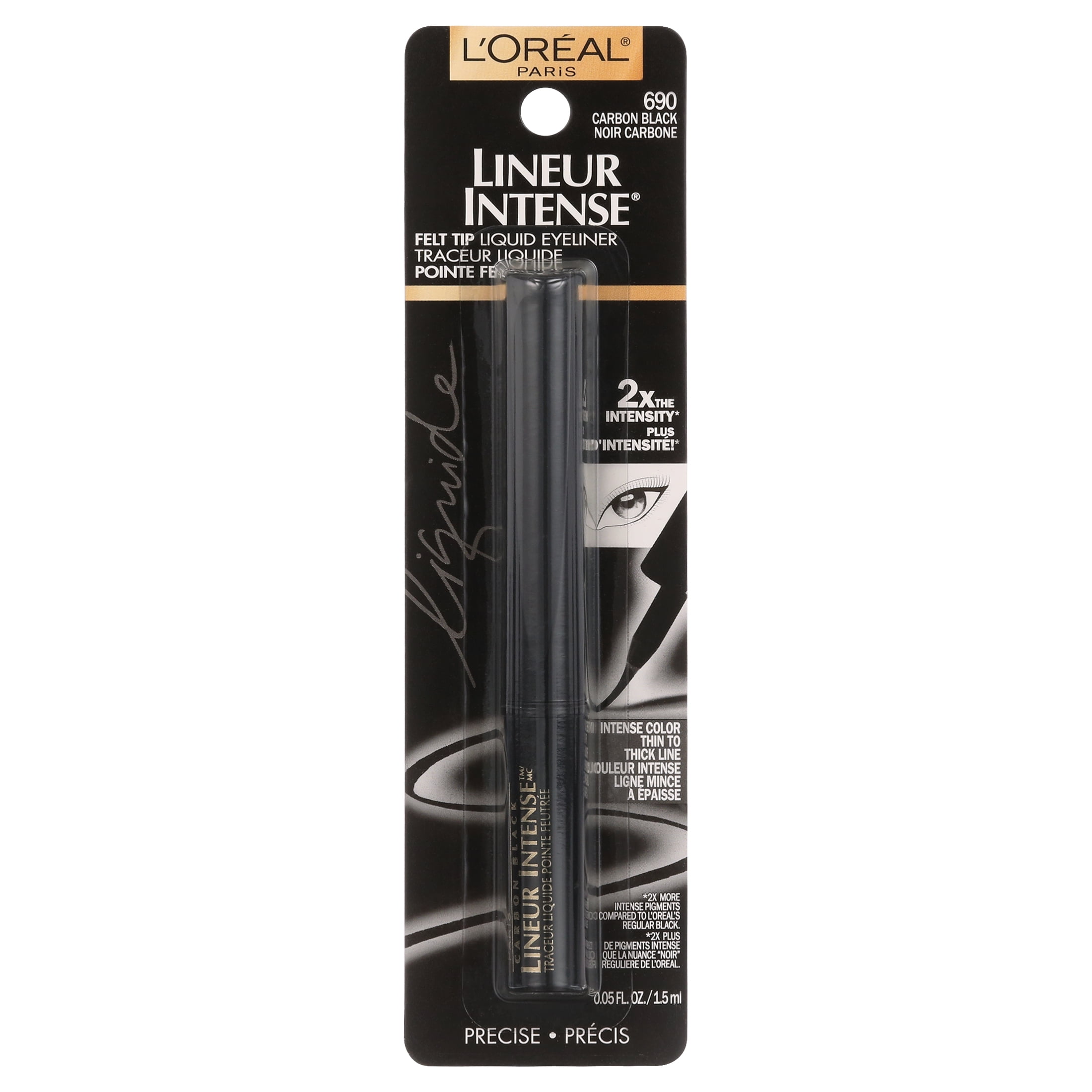 L'Oreal Paris Lineur Intense Felt Tip Eyeliner, Carbon -