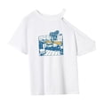 thumbnail image 4 of Camiseta para mujer, disfraz de verano, ropa con cuello redondo, para acampar, oficina, vacaciones M, 4 of 7
