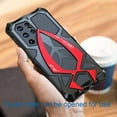 thumbnail image 6 of for Samsung Galaxy s22 Ultra case (5G 6.8 inch 2022) Metal Rugged Heavy Duty The Inner Silicone  Cover with Camera Protection Shockproof Phone Case Funda Military Grade Black red, 6 of 6