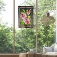 thumbnail image 4 of Abbracc Stained Hangings, Decorative Flower Stained Glass Window, Handcrafted Stained , Rose, 4 of 8