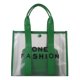 thumbnail image 2 of Bolsa de hombro para mujer Bolsas de viaje transparentes de PVC de moda con billetera (verde) Likrtyny Para Estrenar, 2 of 9