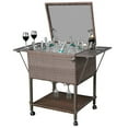 thumbnail image 3 of GIVIMO 108 Qt Outdoor Portable Rattan Cooler Cart Trolley, 3 of 10