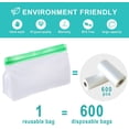 thumbnail image 3 of Reusable Food Storage Bags Stand Up, Food Grade Ziplock Reusable Sandwich Bags, for Meat Fruit Cereal Snacks, 3 of 5