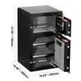 thumbnail image 4 of KFFKFF Dual-Entry 4.5 cu.ft Security Safe with Key and Combination Lock, Includes Fire-Resistant Pouch, Key Organizer, Illumination, Plus Adjustable/Removable Shelves for Cash, Papers, 4 of 9