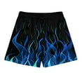 thumbnail image 4 of Men's Shorts Casual Casual Shorts for Men Casual Homewear Flame Printing Funny Printed Trousers Beach Sports Shorts Fast-Drying Trousers Blue M, 4 of 9
