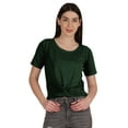 thumbnail image 1 of Inkmeso Summer Twist Front Knot Crop Top For Women With Short Sleeves Tee Shirts, 1 of 8