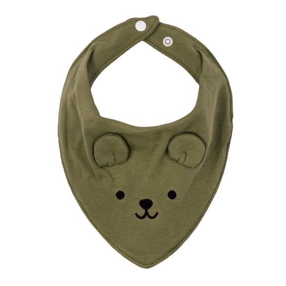 Unisex Soft Baby Bandana Bibs Print Design With Double Snap Closure Reusable Absorbent Teething Drooling Feeding Bib Comfortable For Newborns Infants Green