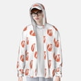 thumbnail image 2 of Balery Orange Fox Men's Women's UPF 50+ Sun Protection Lightweight Hoodie Performance Long Sleeve Shirt for Fishing Running-3X-Large, 2 of 7