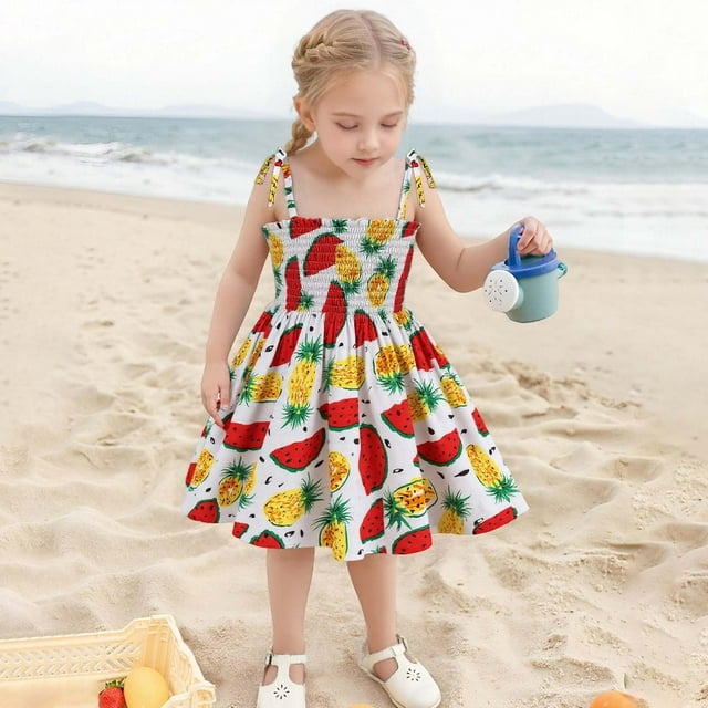 Robe Bébé Fille Robe Décontractée pour Filles Robe d'Anniversaire Filles Robe d'Été Princesse Robe de Fête Vêtements pour Filles 3-6 Mois