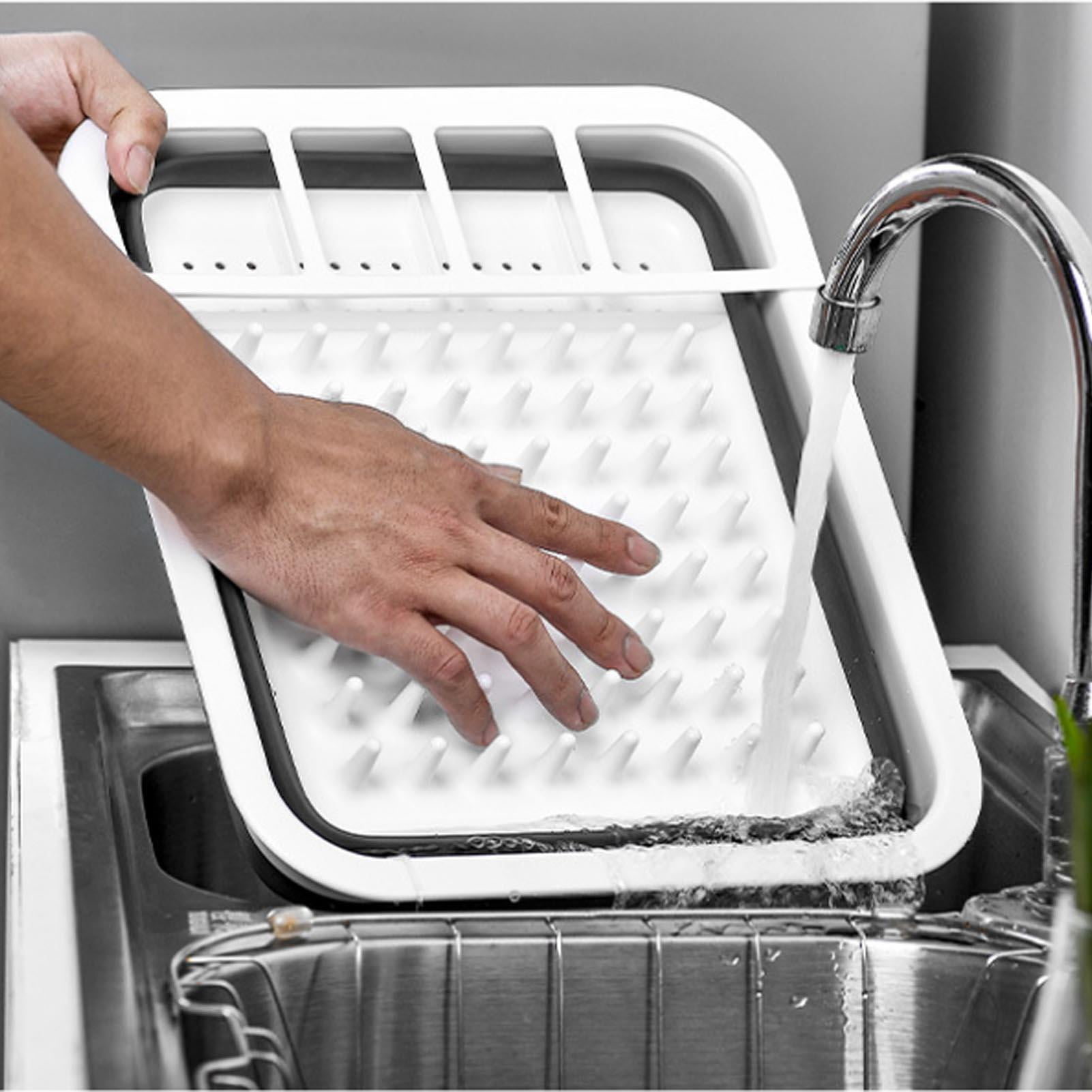 Suodoka Foldable Food‑Grade Dish Drying Rack – PP & TPR, Nonslip, Space‑Saving, Scratch‑Resistant, Portable Kitchen & RV Organizer
