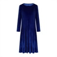 thumbnail image 3 of Plus Size Velvet Dress for Women Long Sleeve Wedding Guest Midi Dress Elegant Cocktail Evening Party Dresses, 3 of 5