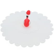 Masteelf White Silicone Flamingo Cup Lids, Reusable Drink Covers, Keep Coffee & Tea Warm, , 11cm Diameter